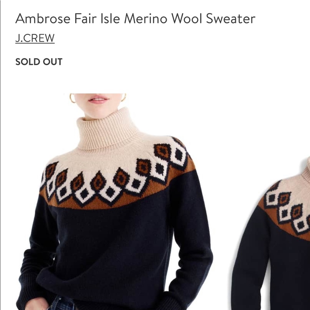 J. Crew Ambrose fair isle sweater